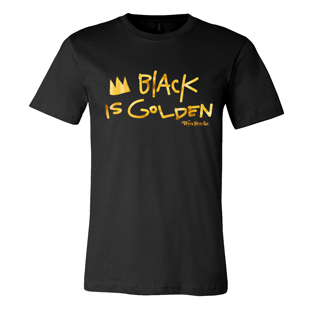 Black Is Golden gold album logo black tee Wyn Starks