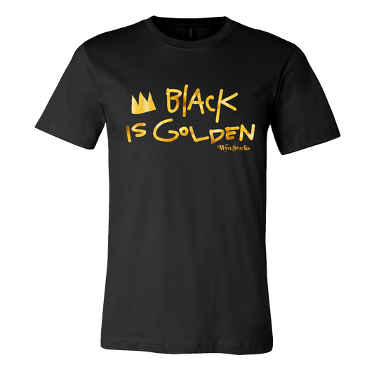 Black Is Golden gold album logo black tee Wyn Starks